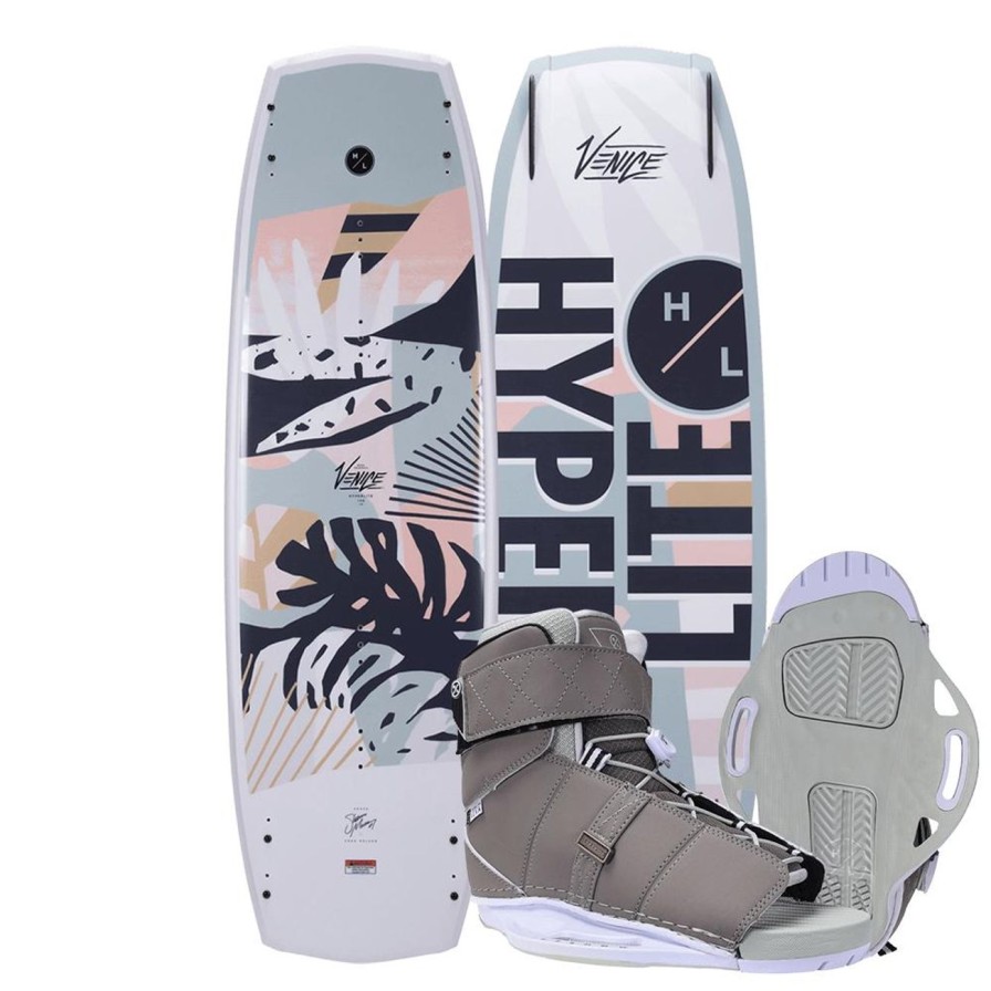 Wake Hyperlite | Hyperlite 2024 Venice Wakeboard | Womens Viva Bindings
