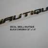 Parts Nautique Decals & Emblems | Nautique Decal Small Nautique Black Chromax 22" X 1.4" - 140058