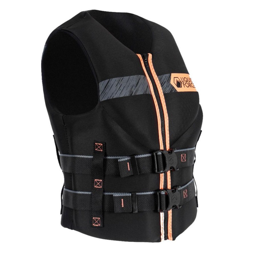 Gear Liquid Force | Liquid Force Women'S Hinge Classic Cga Vest - Black/Coral