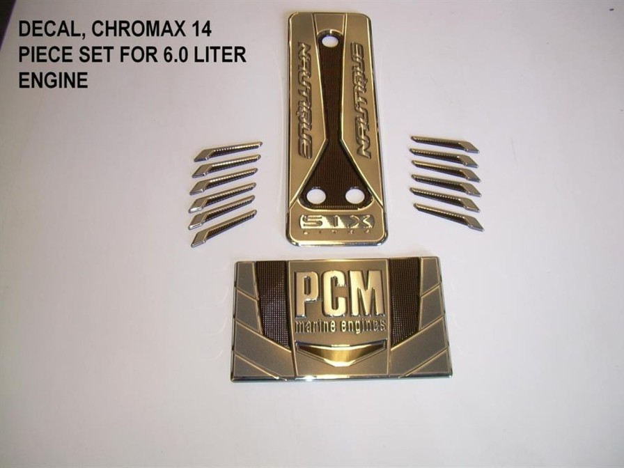 Parts Nautique Decals & Emblems | Nautique Decal Pcm Chromax 14 Piece Set For 6.0 Liter Engine - 140084