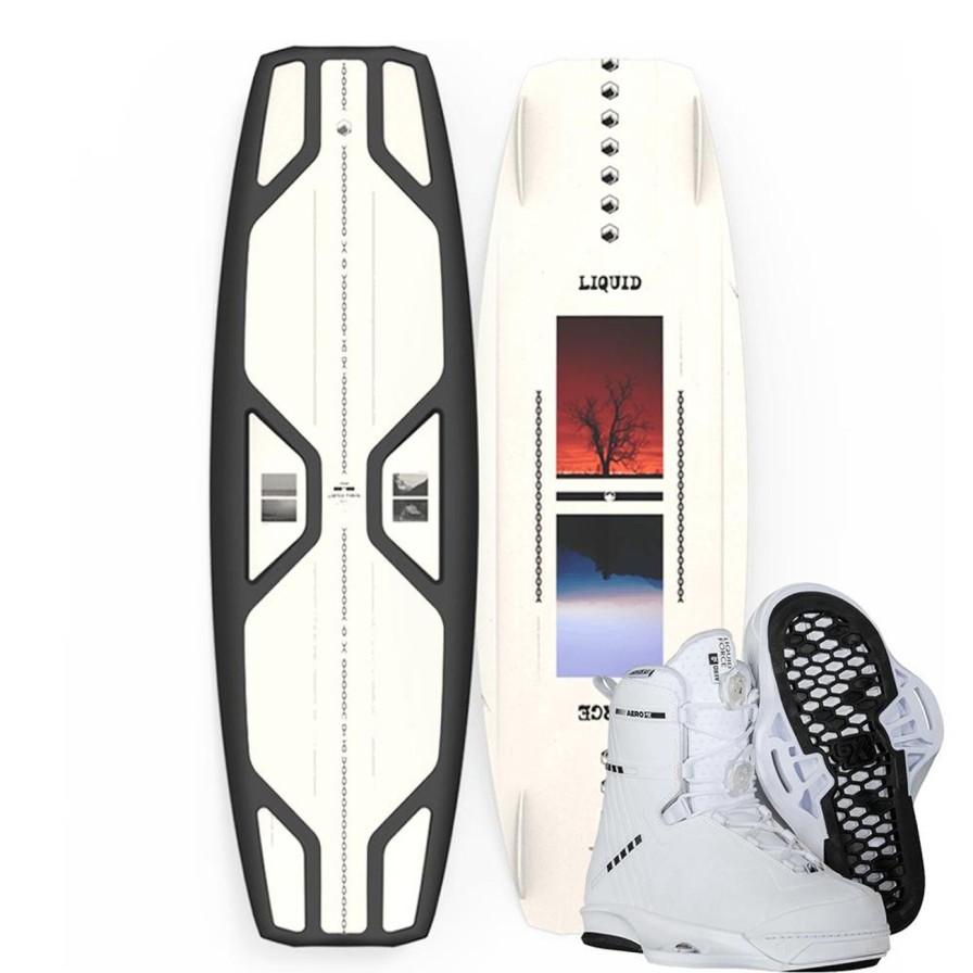 Wake Liquid Force | Liquid Force 2023 Unity Aero Wakeboard | Aero 6X Bindings (White)