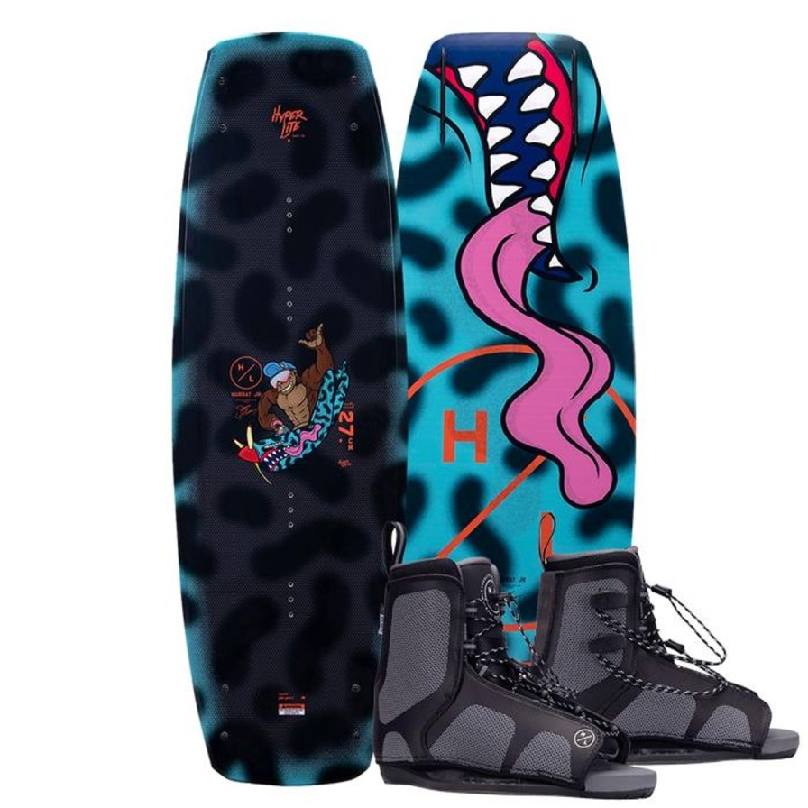 Wake Hyperlite | Hyperlite 2024 Murray Jr. Wakeboard | Remix Boy'S Bindings
