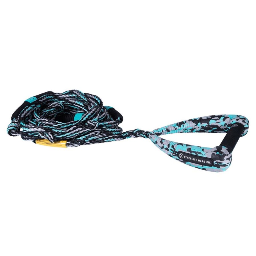 Surf Hyperlite | Hyperlite 25' Arc Surf Rope W/ Handle - Teal/Grey