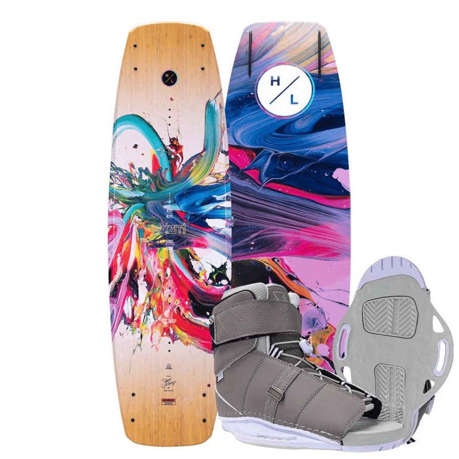 Wake Hyperlite | Hyperlite 2024 Prizm Wakeboard | Womens Viva Bindings
