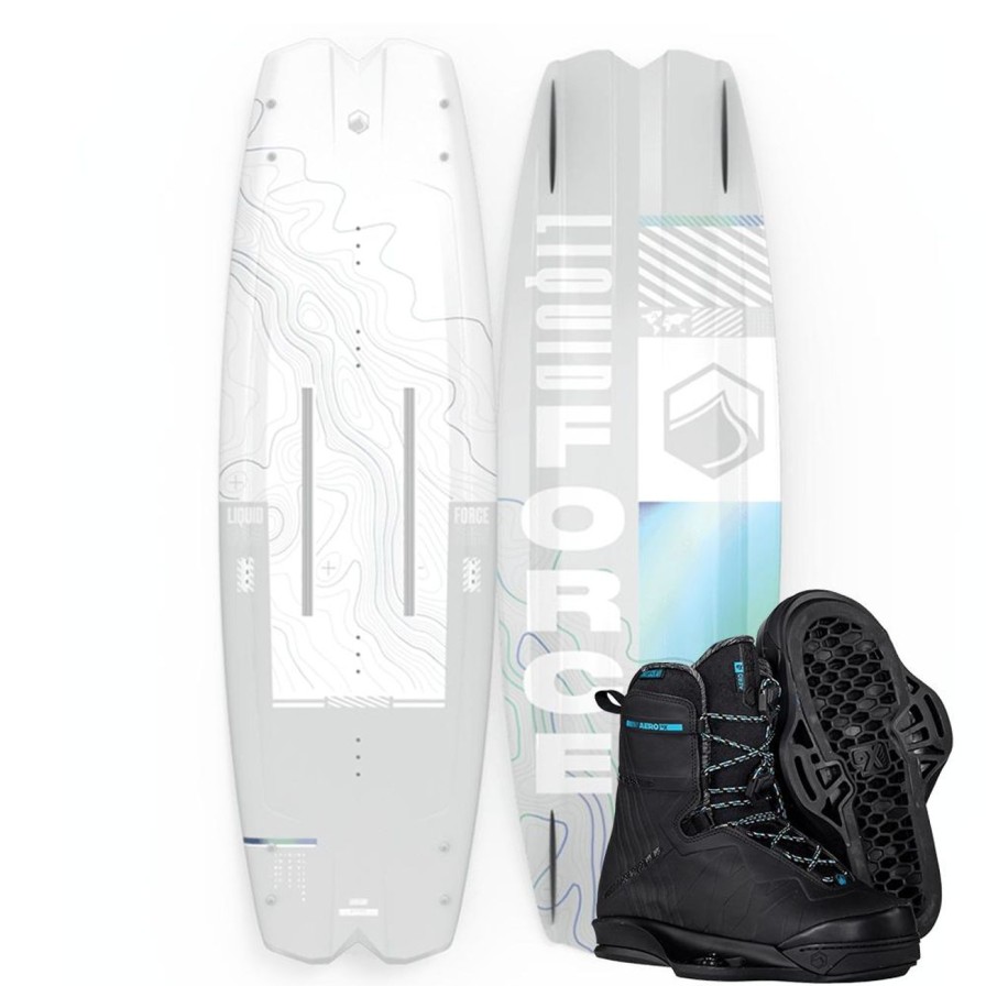 Wake Liquid Force | Liquid Force 2023 Remedy Aero Wakeboard | Aero 6X Bindings (Black)